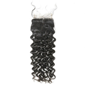 4X4 Diamond Indian Curly Closure